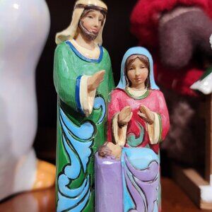 Jim Shore Nativity Figurine Mary, Joseph, Jesus Christmas Decoration